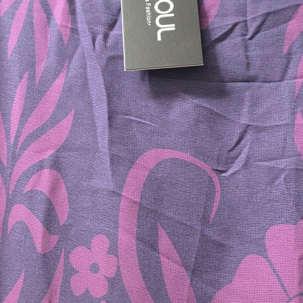 Purple and Pink Floral Scarf by Soul